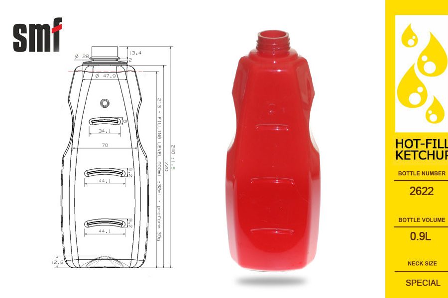 Ketchup bottle No. 2622, volume 0.9l