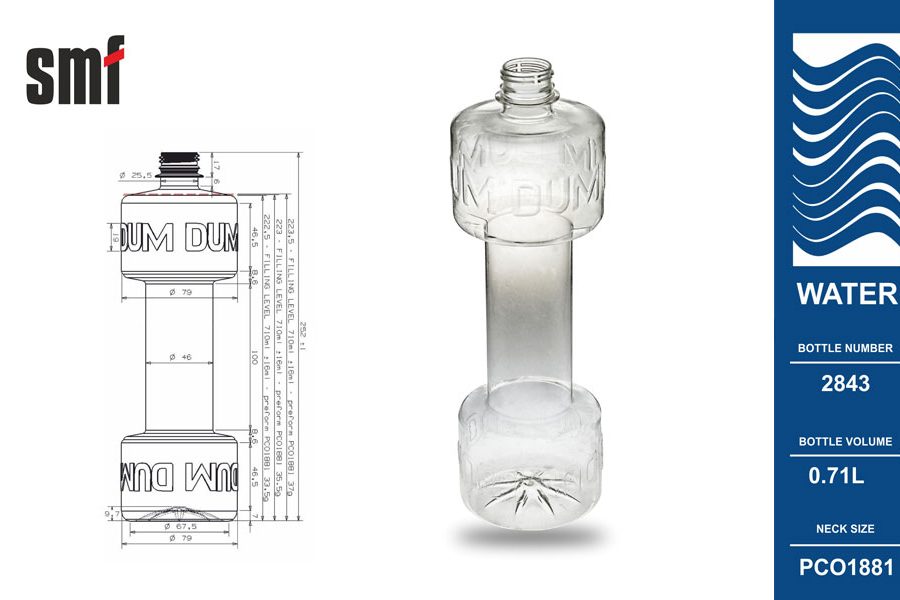 Water bottle No. 2843, volume 0.71l