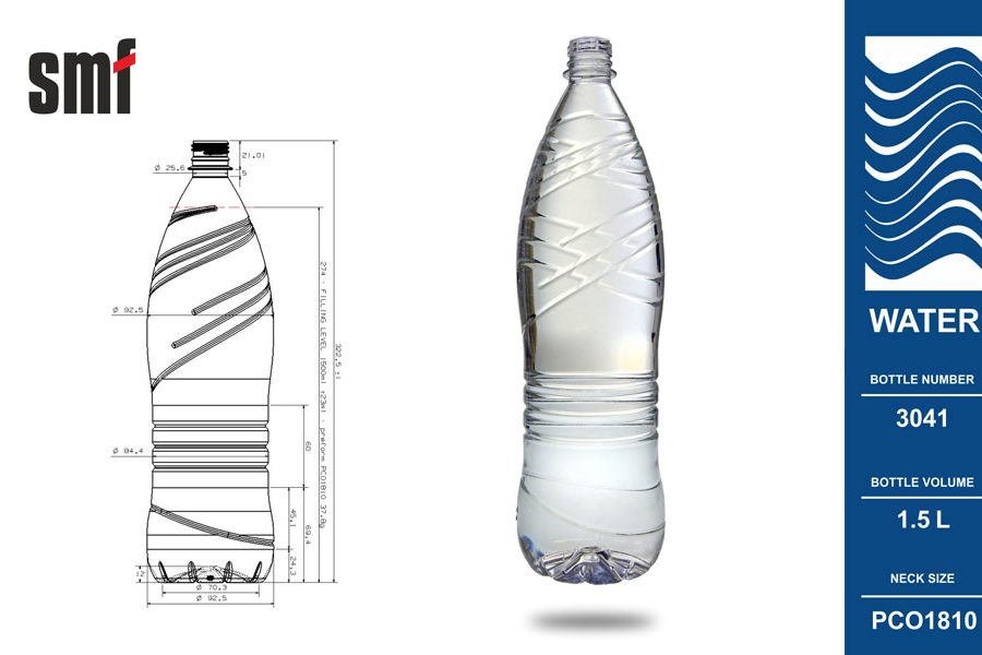 Water bottle No. 3041, volume 1.5l